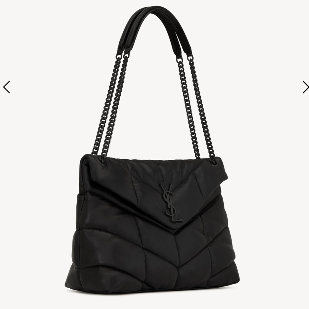 YSL PUFFER MEDIUM IN NAPPA LEATHER black